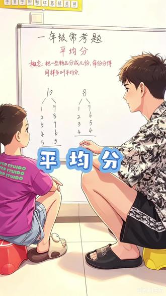 引入“平均分”概念,为后面的学习打基础#数学 #数学思维 #小学数学 #每天学习一点点