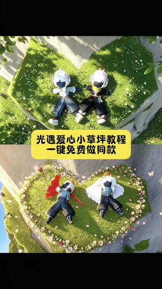 超级卡哇伊的爱心小草坪p图制作教程来了#光遇 #由小云雀seedance2.0制作 #小云雀AI #小云雀爆款马上成片 #小云雀AI一键图片设计 光遇爱心小草坪教程 光遇爱心草地拍照ai指令 光遇爱心小草坪在哪 光遇爱心小草坪调色教程