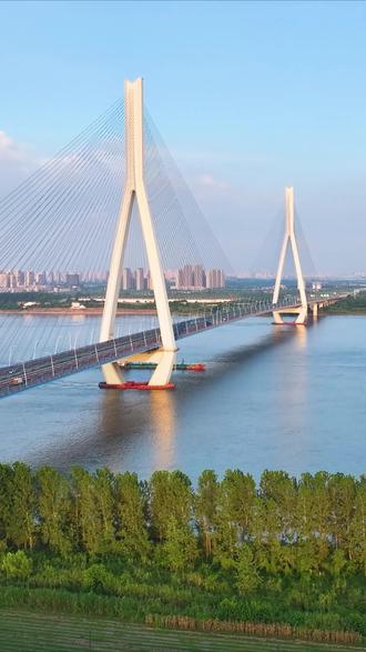 武汉第九座长江大桥#航拍 #桥梁 #武汉 #武汉城建