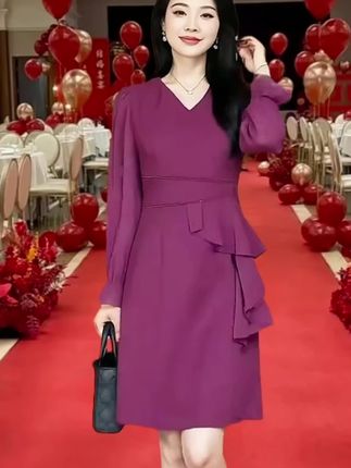 YUANBAO【诺维•Novix】时尚礼服裙轻奢优雅百搭老钱风松弛感女装 #婚宴穿搭灵感#宴会穿搭指南 #雪纺裙的魅力  #穿搭氛围感拉满#优雅气质@抖加🔥上热门🔥dou+🔥热点宝