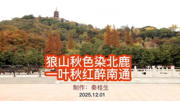 南通狼山北麓园红叶醉游人