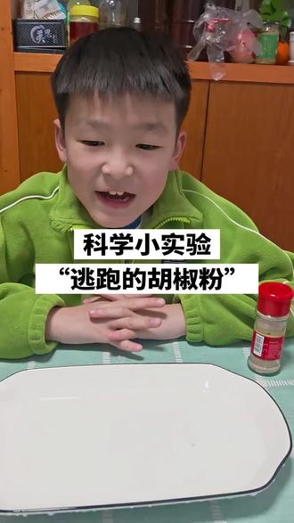 #科学小实验 #在家就能做的小实验推荐
科学小实验之“逃跑的胡椒粉”