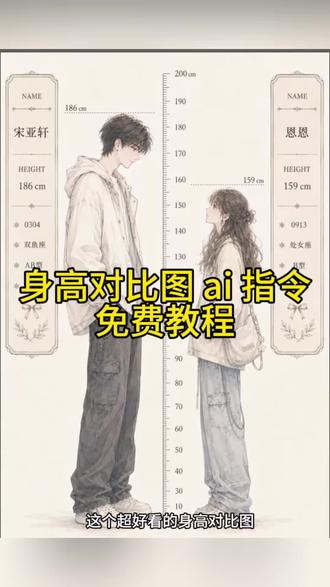 身高对比图生成器 身高对比图svt指令 身高对比图生成器ai指令 身高对比图ai指令 ai生成身高差指令 #身高差示意图 #身高差 #剪映 #剪映图片设计 #梦女 身高对比生成器入口 身高模拟器小程序入口 身高模拟器生成器