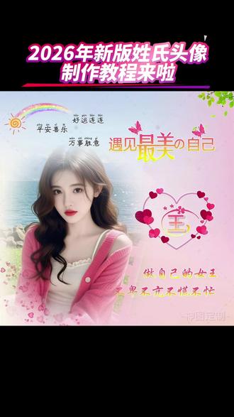 2026年新版姓氏头像
制作教程来啦