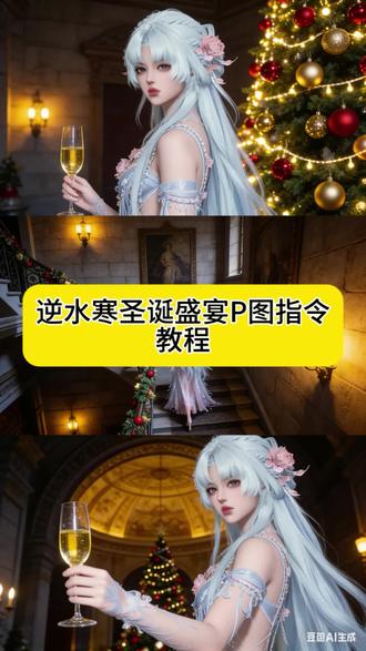 圣诞盛宴指令教程!#豆包ai #豆包P图已经nextlevel了 #圣诞 #圣诞盛宴 #圣诞三宫格