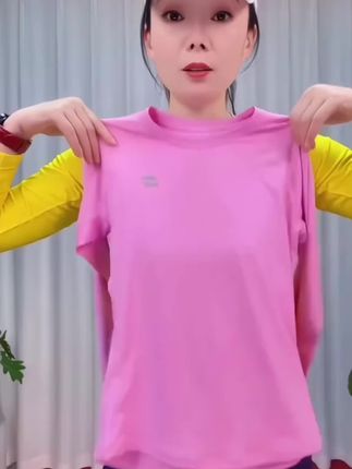 素速女款运动跑步上衣修身速干衣瑜伽健身户外训练服透气跑步长袖#气质优雅女人味十足 #宽松 #显瘦 #百搭#休闲穿搭