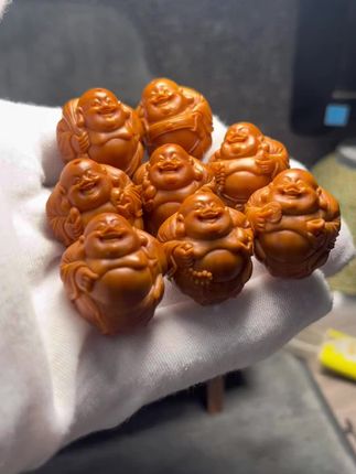 #橄榄核雕纯手工 #大肚弥勒佛 #文玩手串 #盘玩 #每日分享