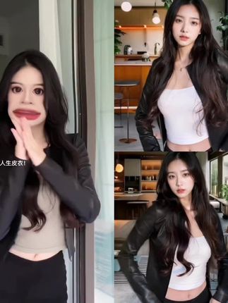 TANGSU糖苏早秋季轻熟港风机车黑色皮衣外套女皮夹克短款爆款上衣#性感小性感 #好身材好气质 #性感穿搭 #清纯女神 #甜妹风