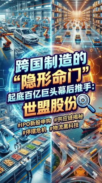 【新股申购】读懂世盟股份——跨国制造背后的“隐形大管家”,上市前夕业绩下滑
#市值风云 #财经知识 #IPO #北京 #物流