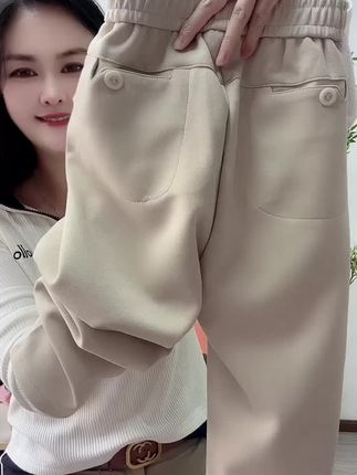 适合小个子秋冬新款洋气休闲裤女#小个子穿搭 #秋冬穿搭 #面料柔软舒适 #洋气减龄 #显瘦穿搭
