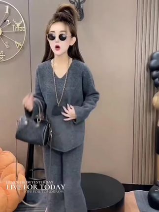 2025秋季新款时尚显瘦气质网红高档套装女高级百搭宽松大码两件套