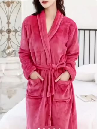 法兰绒睡袍