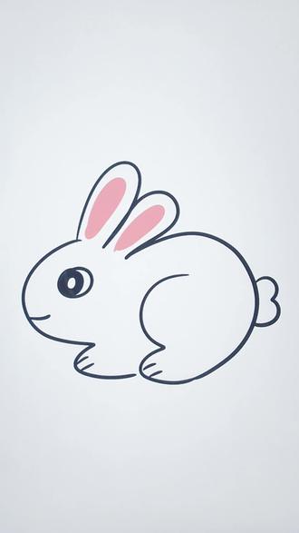 用4个3画小兔子#简笔画#画画教程#学画画