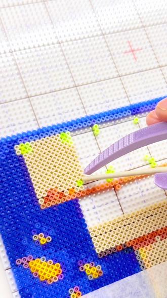 有一个大图烫豆#拼豆 #拼豆教程 #拼豆豆