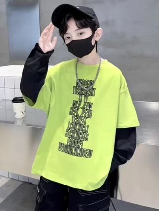 #秋季新款#潮童必备#百搭款#男童打底衫#秋季必备单品 儿童装男童秋装卫衣2025新款中大童洋气秋款帅气上衣男童百搭潮