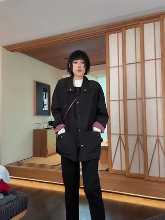 #高级感穿搭 韩彬彬"一衣多穿"初秋出游双面穿搭设计大版慵懒随性外套2069-1#出游必备#双面穿搭#春秋穿搭 #潮流穿搭