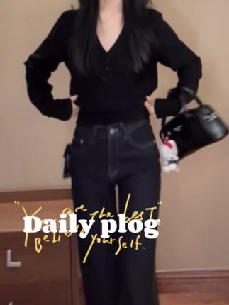 【织风私语】美式复古潮小众红色毛衣针织开衫女V领毛衫外套H331#毛衫外套