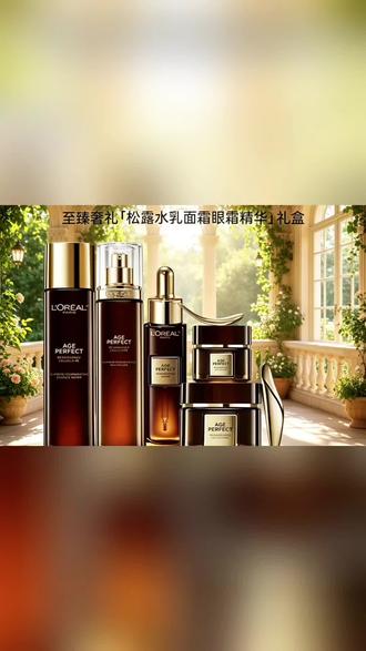 【专柜同款】欧莱雅金致臻颜黑松露水乳霜精华眼霜紧致抗老套装礼盒#精致感从内开始 #一起分享护肤品套装 #护肤