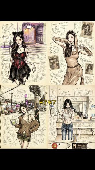 你们在找的辣妹漫画风ai指令制作教程来了 #辣妹插画 豆包素描画指令 素描 辣妹漫画风 辣妹插画 #辣妹漫画风ai指令 人物速写 #辣妹爱不释手的漫画书 美漫画风 #剪映 辣妹手绘 #剪映图片设计 辣妹手绘