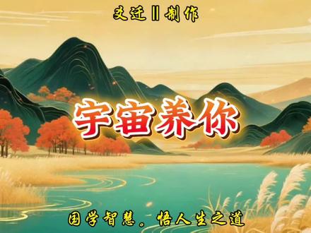 宇宙想养你,你同意吗?#国学 #国学文化 #国学智慧 #国学经典 #悟人生之道