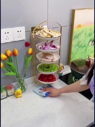 家里每次来客人厨房总是乱糟糟的,就入手了这个多层备菜盘收纳架,厨房台面干净整洁多了#厨房好物#备菜盘置物架 #好物推荐🔥 #放菜多层架子 #实用省空间🔥19