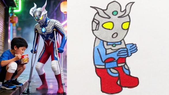 贝利亚帮助了赛罗#简笔画#动漫#画画#二次元@抖音创作者中心 @抖音小助手 @抖音青少年