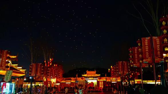 正月初二打卡如皋无人机表演😎