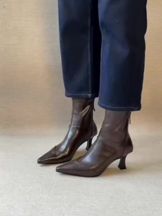 9971时装靴靴复古欧若智性风城市细跟高跟#女鞋穿搭 #每日分享 #穿出高级感 #气质范