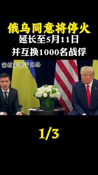俄乌同意将停火延长至5月11日,并互换1000名战俘#军迷发烧友 #军事科普