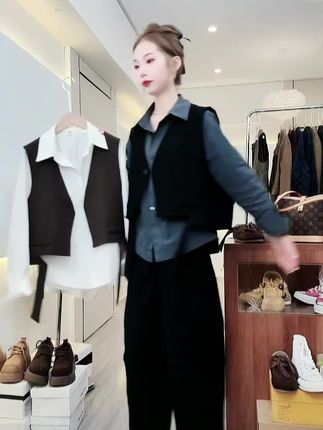#初秋穿搭 100纯棉早秋韩版洋气九分阔腿弯刀裤女高腰气球裤显瘦休闲裤子#直筒裤 #时尚百搭@DOU+好生意 @DOU+小助手 @DOU+上热门