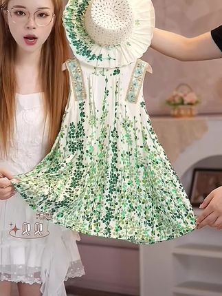 夏季时尚高级感无袖背心连衣裙#夏季 #时尚 #高级感 #无袖 #背心