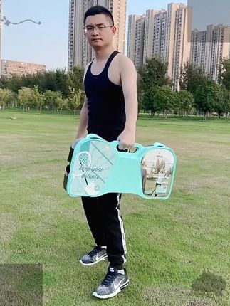 便携式羽毛球网架户外室内标准亲子运动快开训练套装加宽稳固底座 #便携羽毛球网架