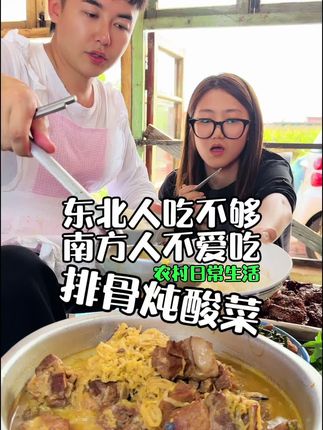 高爸 吃喝玩乐就是你的活 排骨炖酸菜 东北人吃不够 南方人不爱吃 家人们 有需要#益生菌 的不要错过 #我的乡村生活 #记录我的真实生活
