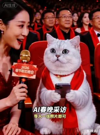 AI春晚采访#AI上春晚#我上春晚了#新年祝福模板#春节祝福模板#我上春晚了