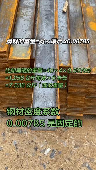 扁钢的计算公式。点赞收藏,备用 #大连#钢材#建材知识#计算公式#建材