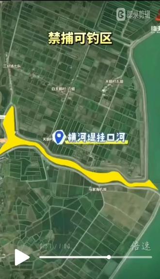 #横河堤——禁捕可钓区 #地图上的惊喜