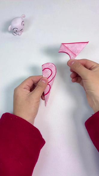 写数字三剪爱心窗花 超简单的爱心窗花和宝贝试试吧~#新年手工 #亲子手工#幼儿园手工#剪纸窗花