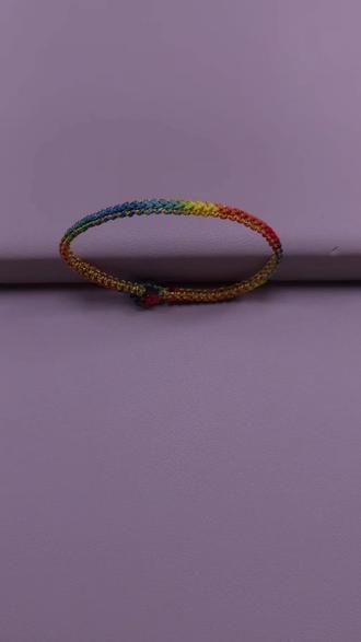 五彩手绳编法#编绳教程 #编绳教程简单易学