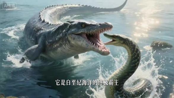 从蜥蜴逆袭成海洋霸主,一口咬碎霸王龙,统治白垩纪海洋的终极杀神#自然知识科普 #创作者中心 #创作灵感 人类从来不是地球的主宰,只是世间万物的伙伴。 #剧情演绎 #保护大自然