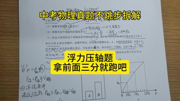 24年题24-力学-浮沉压轴题#中考 #中考物理 #中考成绩