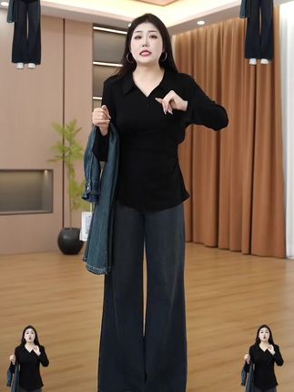 不贴腿微喇裤#百搭裤子 #穿出自己的风格 #显高显瘦显腿长