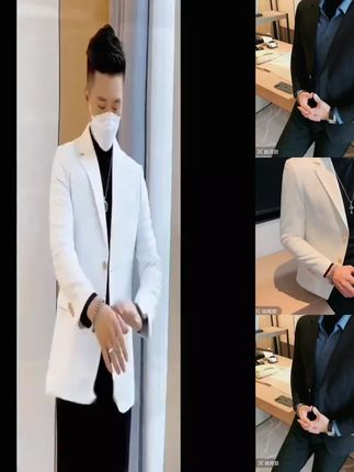 秋季高档西服韩版修身款上衣单西外套商务休闲百搭男款小西装#每日分享 #时尚搭配服装 #气质高级感穿搭