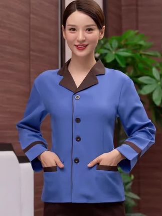 保洁服长袖家政物业衣服清洁工阿姨客房医院领证登记 小礼服#保洁服 #清洁工工作服 #工作服