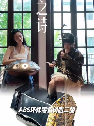 ABS环保黑色树脂二胡初学者福利整筒二胡#好物分享