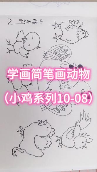 学习简笔画之小鸡系列八