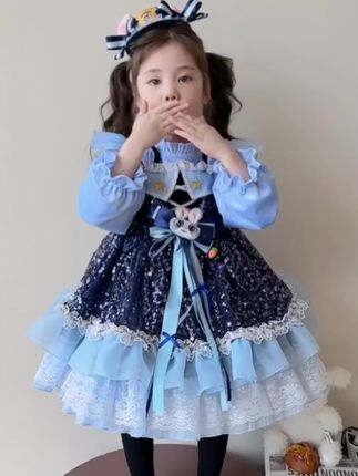 #上热门话题🔥🔥🔥 女童兔子警官公主裙春秋季#新款 来啦宝宝生日礼服蓬蓬连衣裙有啦!#蓬蓬裙 #礼服 #礼物