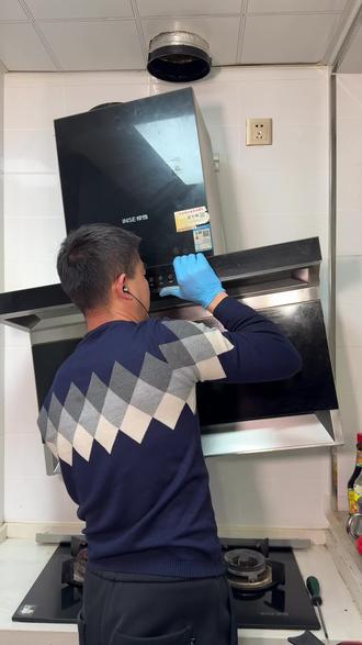 丰巢到家129全拆清洗油烟机,就是干净#丰巢到家保洁 #洗抽烟机#油烟机清洗