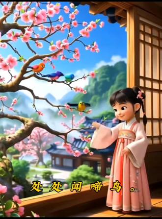 觉得有用的家长,点个关注不过路,每天一首古诗。#国学启蒙 #古诗配画 #古诗词