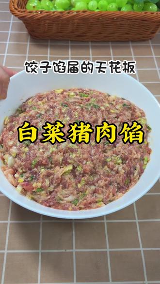 5分钟轻松搞定满口爆汁的白菜猪肉馅饺子!厨房小白也能做出饭店味道!这样调出来的馅,鲜嫩多汁美味可口!#白菜猪肉馅 #白菜猪肉馅饺子 #饺子#饺子馅 #满级吃商指南