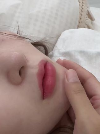 妈生唇 2 年后留色效果#半永久定妆眉眼唇 #妈生唇 #南昌进贤妈生唇